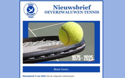 Nieuwsbrief Oeverzwaluwen Tennis 2025-03